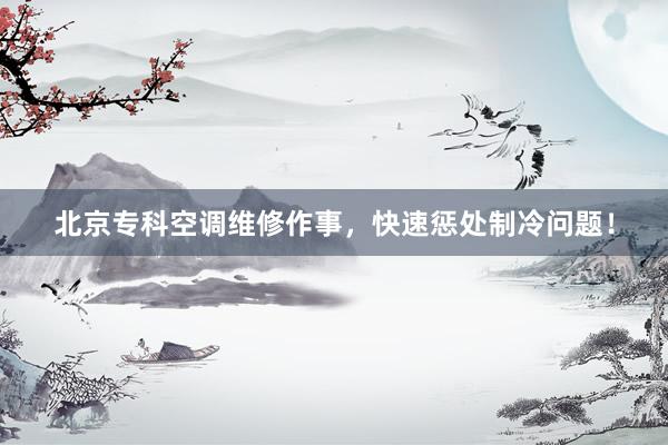 北京专科空调维修作事，快速惩处制冷问题！